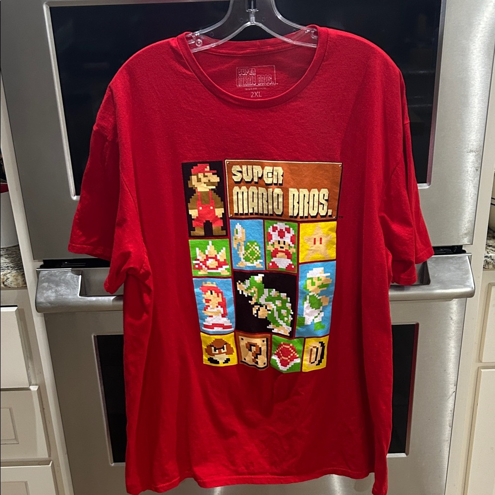 Super Mario Bros. Graphic Red Tee Unisex 2X